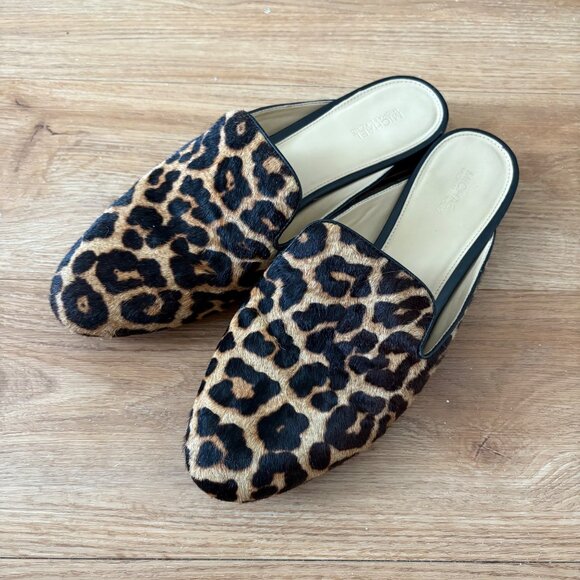MICHAEL Michael Kors Natasha Calf Hair Slide Mules Leopard Women’s Size 9.5 - Picture 1 of 8